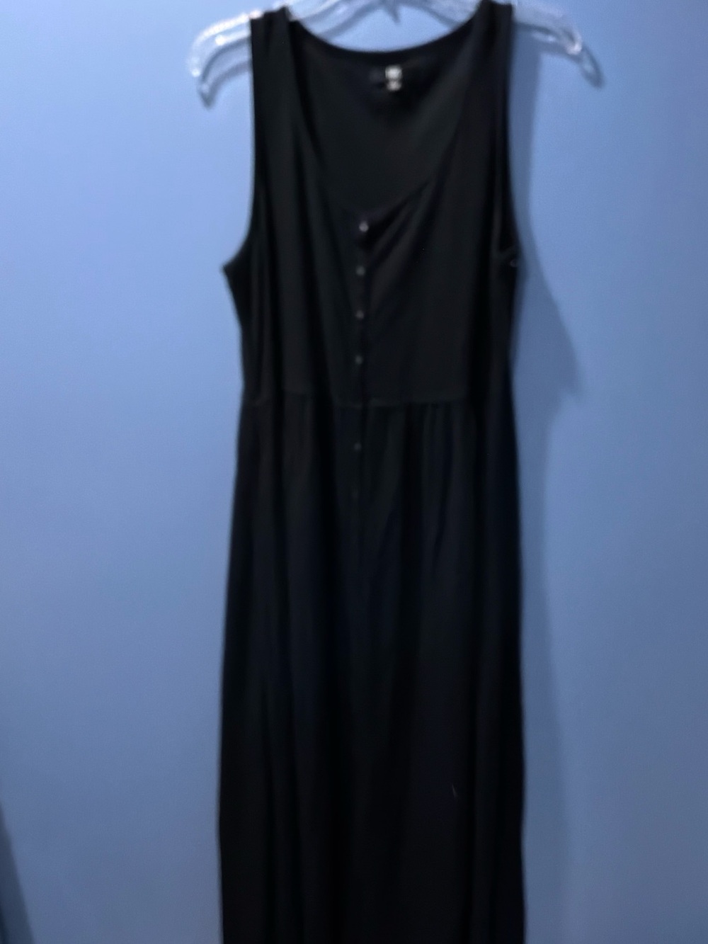 Frye Black Sleeveless Button-Front Maxi Dress